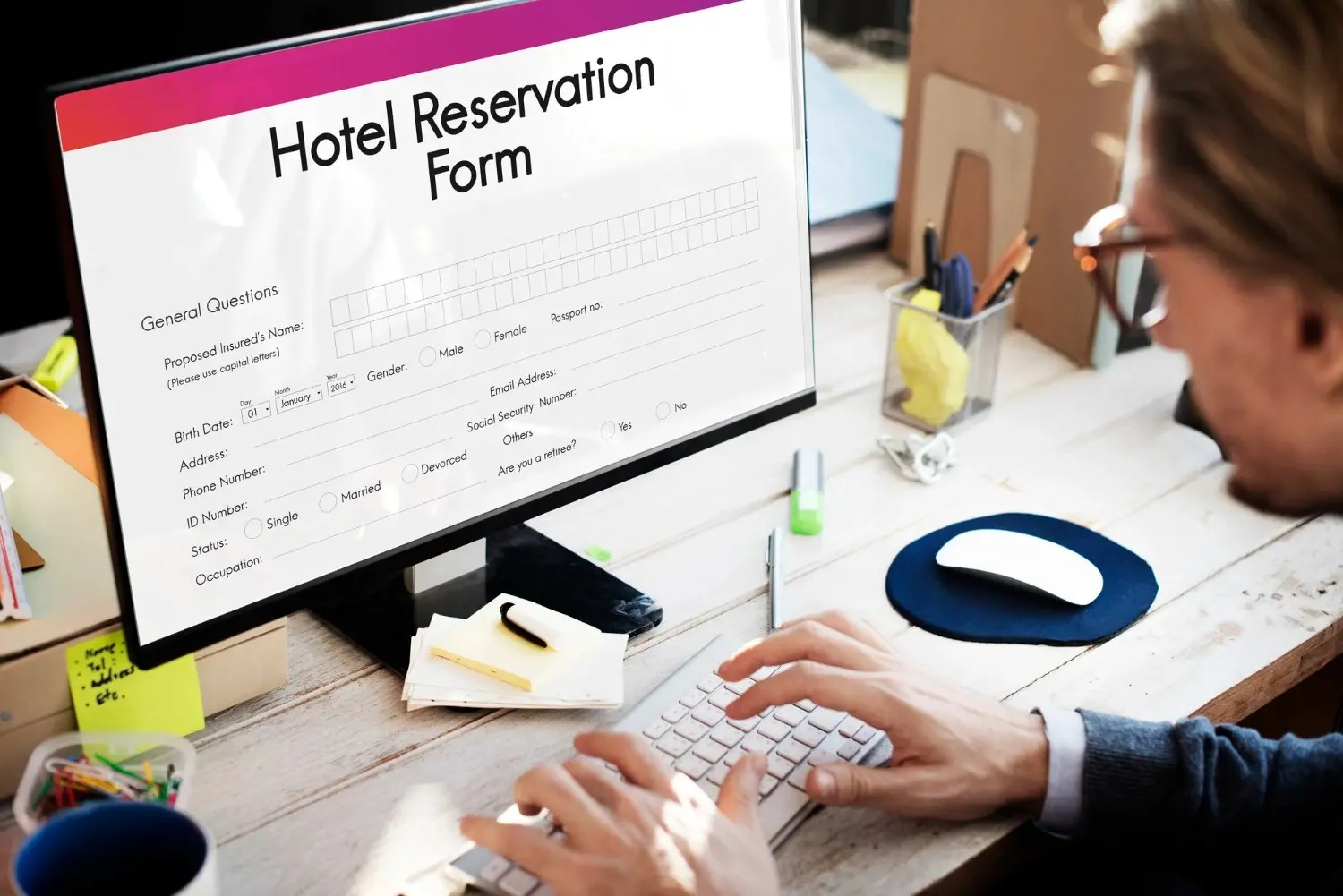 Mobile-Friendly Reservation System A-guest-making-a-hotel-reservation-on-a-tablet