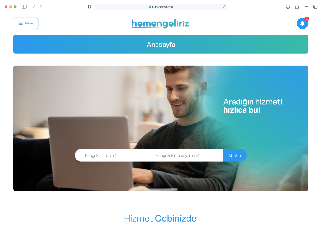 HemenGeliriz proje detay görseli