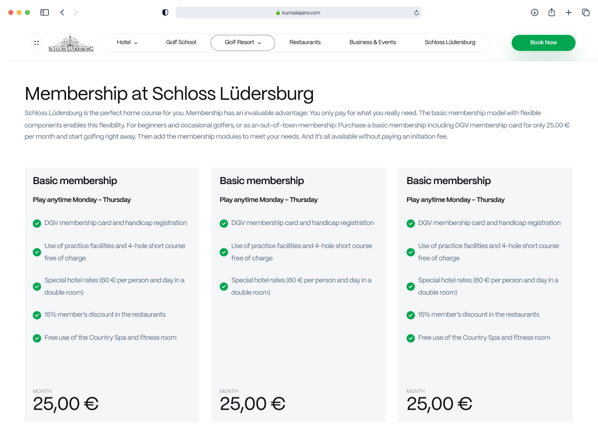Schloss Lüdersburg proje detay görseli