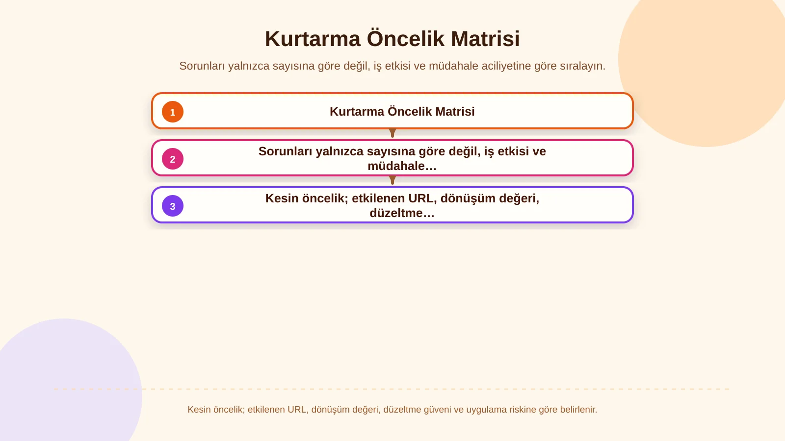 Kurtarma Öncelik Matrisi